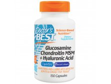 Doctor's Best, Glucosamine Chondroitin MSM + Hyaluronic Acid, 150 Capsules