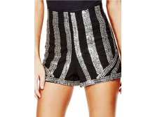 Evanna Embellished High-Rise Shorts