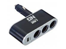 137 . - NEW GALAXY , -, 3  + 1 USB 1000mA, 60W, LED , 12/24