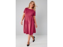 Https://www.yoursclothing.co.uk/raspberry-pink-skater-dress-with-pleated-skirt-p