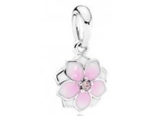  Magnolia Bloom, Pale Cerise Enamel & Pink CZ . RP193