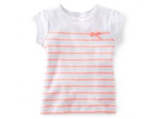 Striped Mini-Bow Tee 