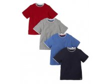 Mothercare Grey, Navy, Red and Blue T-shirts- 4 Pack