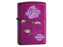 1475    ZIPPO 24166 HARLEY DAVIDSON ROSE CANDY RASPBERRY