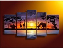 hand-painted-wall-art-African-font-b-elephants-b-font-deer-Home-Decoration-Modern-Landscape-Oil-1.jpg