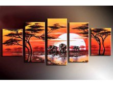 hand-painted-art-African-tree-animals-font-b-elephants-b-font-home-decoration-abstract-Landscape-oil.jpg