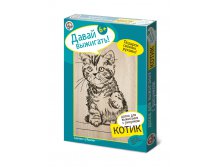 01569 Котик. Доска для выжигания с рисунком.  45р (42,75) 18 шт.jpeg