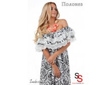 Zuhvala Сарафан  Полонез молочный близко.jpg