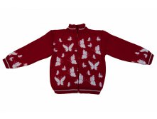 Вязаная кофта для девочек Бабочки- 400 р.jpg