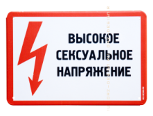 Табличка на дверь (металл) Высокое напряжение.png