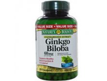 Nature's Bounty, Ginkgo Biloba, 60 mg, 200 Capsules