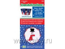 1502-0789 Тарталетка Снеговик (бум) 5x3,5см 32шт