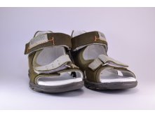 Сандалии открытые на липучках (хаки) большие размеры