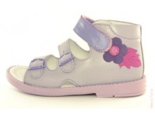 Сандалии открытые на липучках (сиреневые)