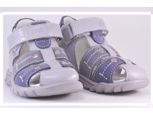 Сандалии закрытые на липучках (сиреневые)