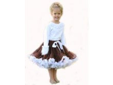  . Pettiskirt Brown white 899