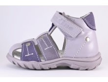 Сандалии закрытые на липучках (сиреневые)