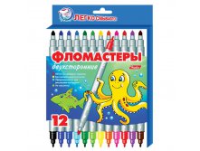 Фломастеры Морская семейка, 12 цв., двухсторон., картон. уп., европодвес 114,11.jpg