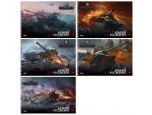 Альбом для рисования 24л. А4 на спирали Танки (WOT), тиснение, перфорация на отрыв 33,38.jpg