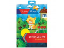 Цветная бумага А4 12л. 12цв., тонированная, в папке с европодвесом 39,72.jpg