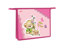 Папка для тетрадей 1 отделение, А5, Nice bear, пластик, на молнии 93,93.bmp