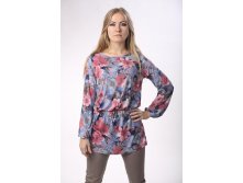 Арт. 301М синий+ розов цветы