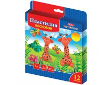 Пластилин Забавные зверята 12 цветов, 180гр, восковой, со стеком 36,34.jpg