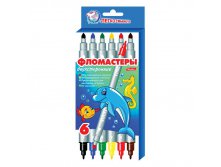 Фломастеры Морская семейка, 06цв., двухсторон., картон. уп., европодвес 58,60.jpg