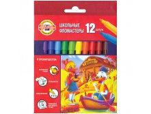 Фломастеры Пчелка Утята 12цв., трехгран., картон. уп., европодвес 75,50.jpg