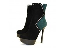   .&#8470;1317 02-06 black suede-green suede.jpeg