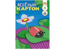Картон цветной двусторонний А4 6л. 6цв., Веселый узор Горошек  45,60.jpg
