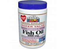 21st Century Health Care, Fish Oil, Omega-3, 1000 mg, 300 Softgels