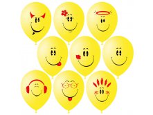 Воздушные шары, М12-30см, Смайл YELLOW, пастель шелк 5,25.jpg