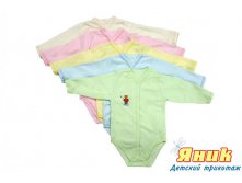 053-031В Боди с длинным рукавом (апликация)