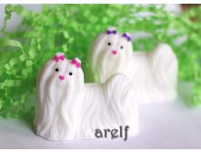 Болонка с бантиками - 80 руб.