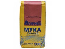 Мука Гарнец Ржаная цельносмолотая 500г 6 мес