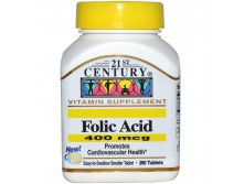 21st Century Health Care, Folic Acid, 400 mcg, 250 Tablets