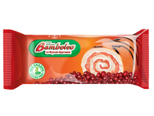 Рулет бисквит Bamboleo со вкусом брусники на фрукт 145г 6 мес