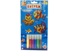 Набор ДТ Витраж ЛУЧ "Морская сказка" с декор. подвесками 21с1384 цена 109,69 р