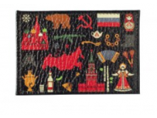 Обложка для проездного Символы России black.