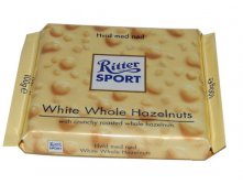  RITTER SPORT White Wole Hazelnuts, 100 . 170 .