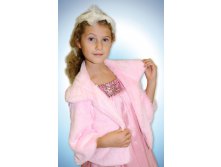 Накидка из искуственного меха арт.306S-2 розовая без пайеток цена 300 р..jpg