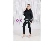 Костюм из двух вещей с объемным воротником (арт. 1101) черный.jpg