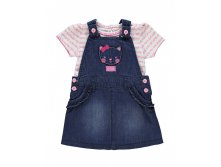 Cat Pinafore Dress and Top Set - 500 