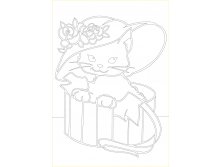 A4_Кошка в шляпе