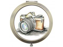 230р [DZ-115] Карманное зеркальце Vintage_Фотоаппарат