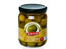 Зелёные оливки Алео Halkidiki 520 гр с кост 206 руб