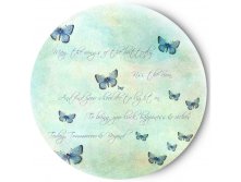 80р Карманное зеркало Wings of the butterfly на голубом