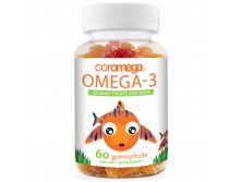 Coromega, Omega-3, Gummy Fruits For Kids, 60 Gummy Fruits