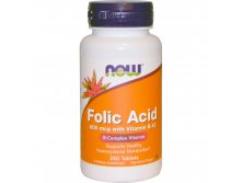 Now Foods, Folic Acid with Vitamin B-12, 800 mcg, 250 Tablets